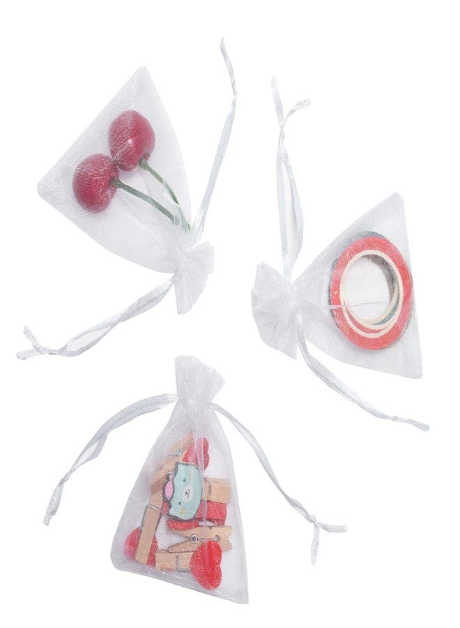 Tendwarm 100 Pcs 3x4 Inch Sheer Organza Bag for Party Wedding Christmas Festival Favor Gift Bags with Drawstring - Image 2